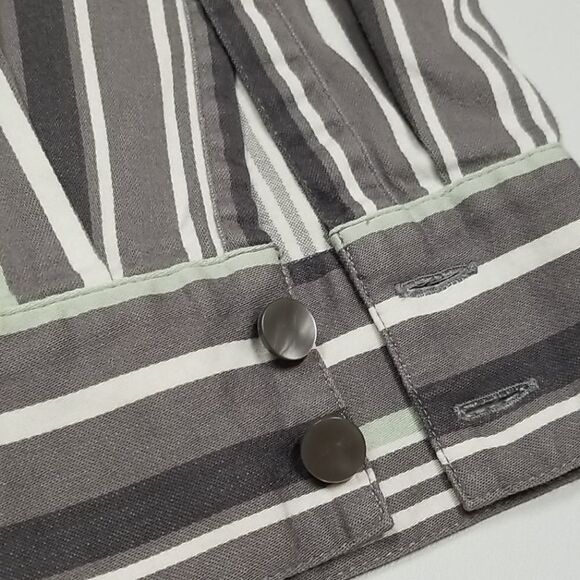 🎁5/$25 Van Heusen Studio Blouse Women's Small Button Up 3/4 Sleeve Striped - Picture 6 of 7